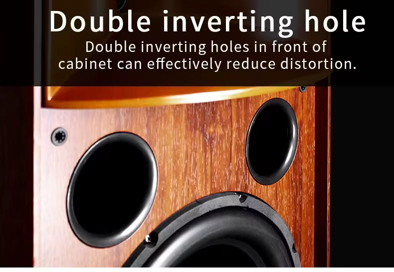 KYYSLB H15 HiFi Bookshelf Speaker – 12" Solid Wood Horn, Passive, 300W