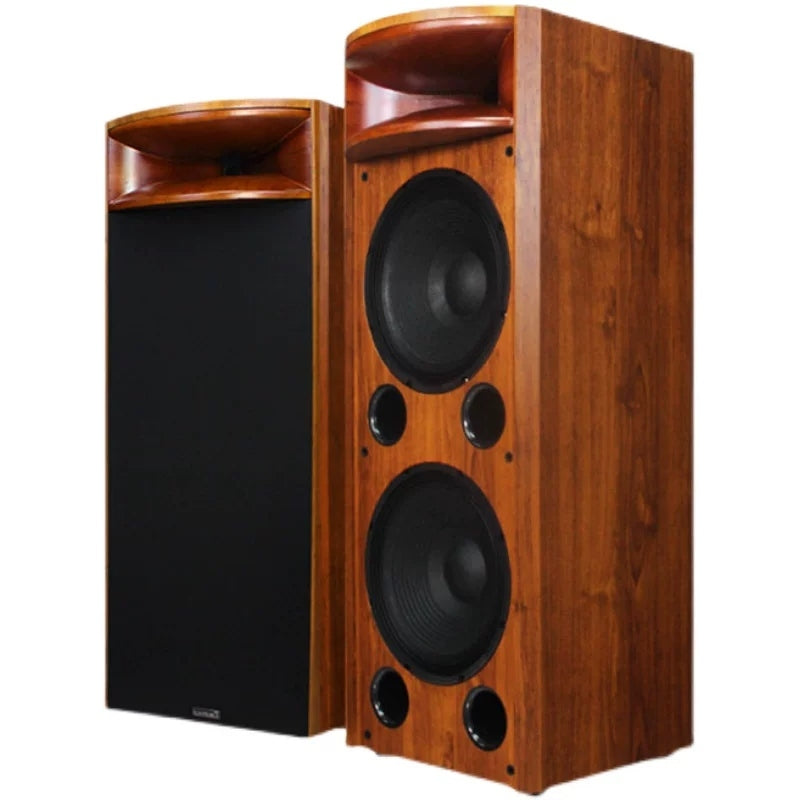 H18 Solid Wood Horn Floor Standing Speakers (Pair)