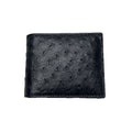 Genuine Ostrich Skin Men's Wallet | Luxury Bifold with Zipper & Card Holders
