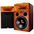 KYYSLB H15 HiFi Bookshelf Speaker – 12" Solid Wood Horn, Passive, 300W